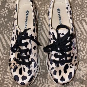SUPERGA 2790 FANVELVETW DALMATION platform shoes